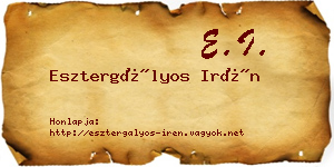 Esztergályos Irén névjegykártya